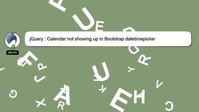 jQuery : Calendar not showing up in Bootstrap datetimepicker смотреть онлайн
