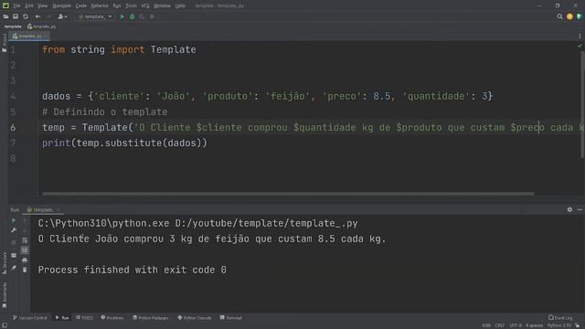 265 - Template para string Python смотреть онлайн