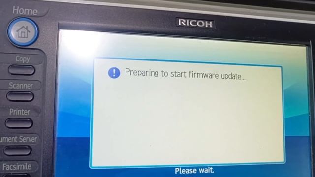 Update firmware package file in Ricoh mp5054 смотреть онлайн