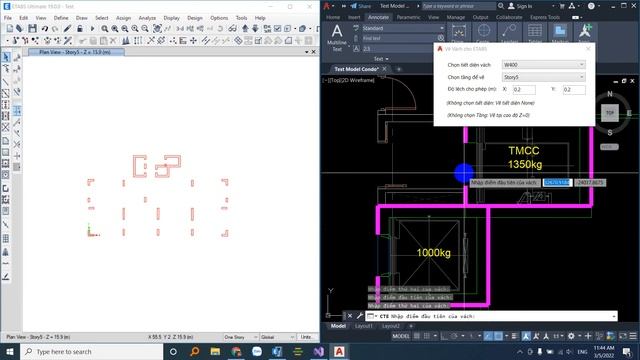 Dựng model ETABS từ bản vẽ AutoCAD || Create ETABS model from AutoCAD Drawing. смотреть онлайн