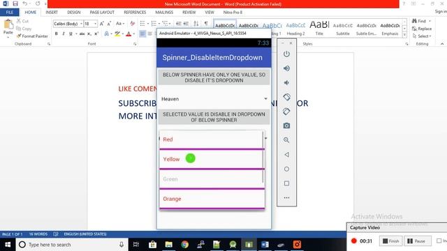 Android Spinner Disable dropdown item смотреть онлайн