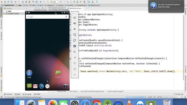 Toggle Button : Android App Development Tutorial #7 in Hindi смотреть онлайн