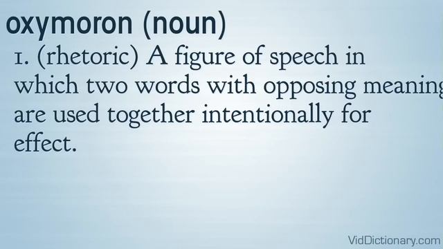 oxymoron - definition смотреть онлайн