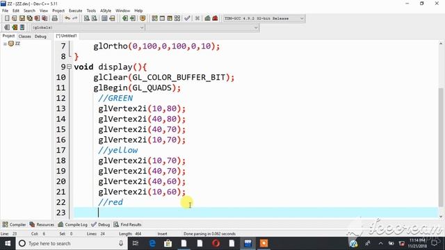 OpenGL tutorial: Draw flag of Ethiopia program(በአማርኛ) смотреть онлайн
