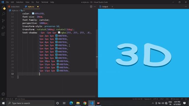 3D Text With Hover Effect Using Css | Css Only 3D Text Hover Effect | Css Hover Effects |Css 3D Tex смотреть онлайн