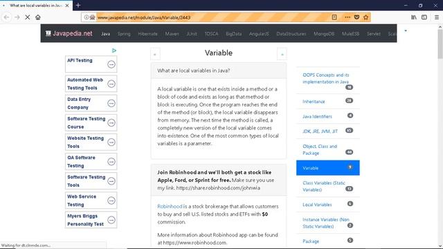 What are local variables in Java?
| javapedia.net смотреть онлайн