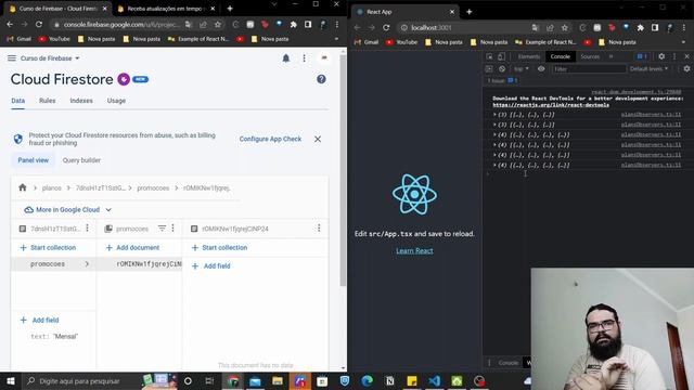 Curso de Firebase com React TS - Aula 5 Função OnSNAPSHOT смотреть онлайн