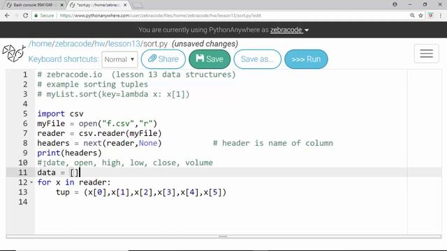 sorting tuples, lesson 13, data structures смотреть онлайн