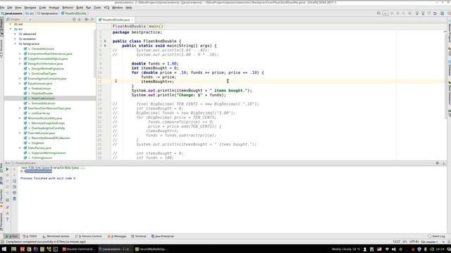 Урок Java 391: Best practice 27: Почему нельзя использовать float и double для точных вычислений? смотреть онлайн