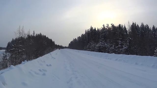 Зимняя рыбалка в Карелии на Верхнем-Куйто с женой ч1. смотреть онлайн