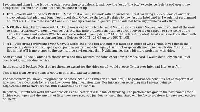 Ubuntu: Which ATI/AMD, or Intel, or NVIDIA Graphics for Unity? (3 Solutions!!) смотреть онлайн