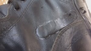 🔨 Как зашить и заклеить порез на берце (починка кожаной обуви).