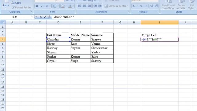Excel में दो - तीन word को एक सेल में Marge कैसे करे | How to merge cell in Excel смотреть онлайн