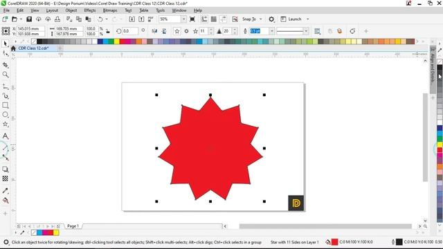 CorelDRAW 2020 Training - Class 12 - Polygon, Star & Spiral Shape Urdu / Hindi смотреть онлайн