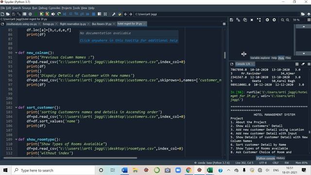 HOTEL RESERVATION SYSTEM Project in PYTHON using CSV Files-Project in Python - IP-BCA-MCA-CBSE смотреть онлайн