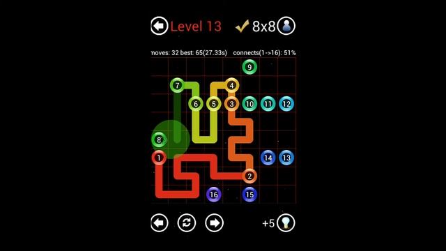 Connect-All Regular Pack Hard 8x8 Level 13 Perfect ★ Android iOs Walkthrough Full HD смотреть онлайн