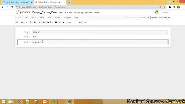 Belajar Python Menggunakan Jupyter Notebook dan Google Colab смотреть онлайн