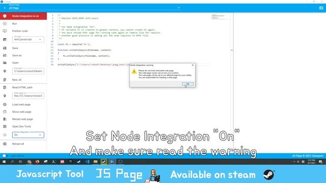 How to use Node.js features: writing a text file смотреть онлайн