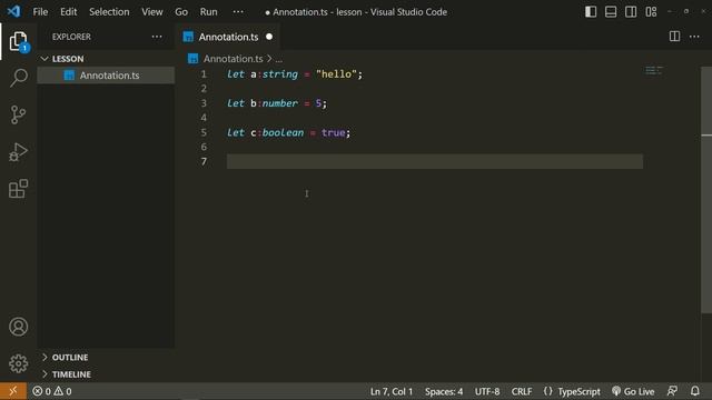 TypeScript Tutorial - 4 - Primitive Types and Type Annotation смотреть онлайн