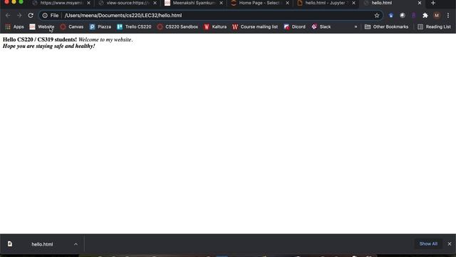 [CS 220 / CS319 Spring 2021] LEC 32 Video 1: HTML intro смотреть онлайн
