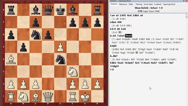 Ловушки в дебюте - испанская партия, улучшенная защита Стейница смотреть онлайн