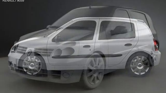 3D Model Renault Clio Mk2 5door 2005 3D Model at 3DExport.com смотреть онлайн