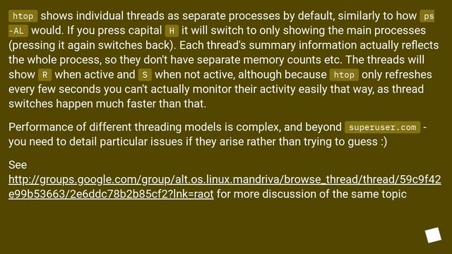 Why are there many processes listed under the same title in htop? смотреть онлайн