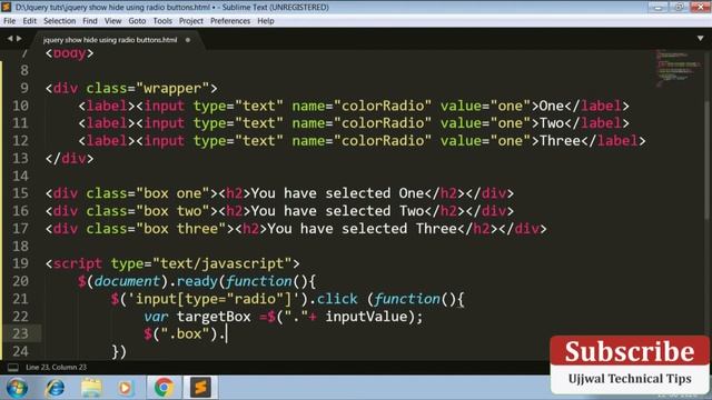 Jquery Show Hide Using Radio Buttons // show and hide divs based on radio button click смотреть онлайн