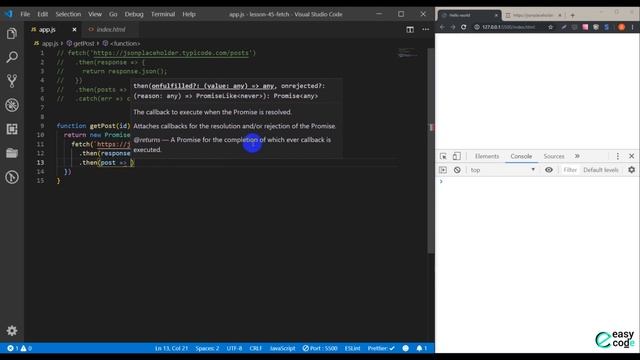 Основы JavaScript #33 Fetch смотреть онлайн