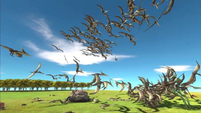 200 Pteranodon vs ALL TEAMS Animal Revolt Battle Simulator смотреть онлайн