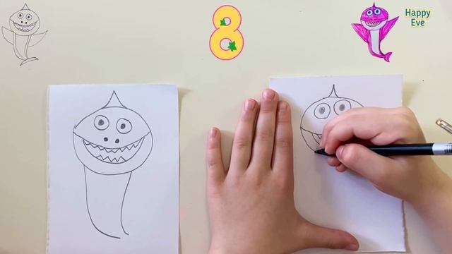 Як намалювати акулу легко? Єва вчиться малювати 27| Рисуем акулу| DIY How to draw a shark смотреть онлайн