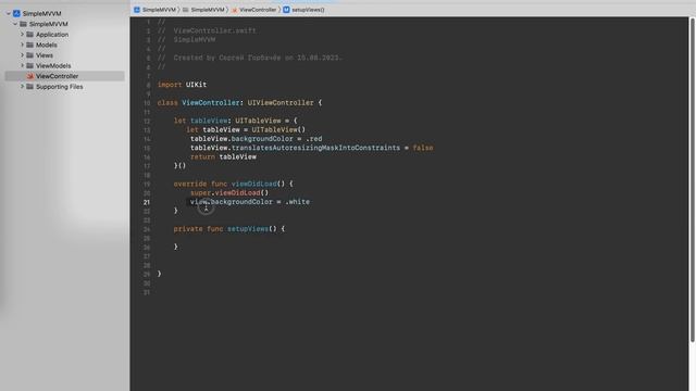 Swift-уроки: Simple MVVM part1 - TableView смотреть онлайн