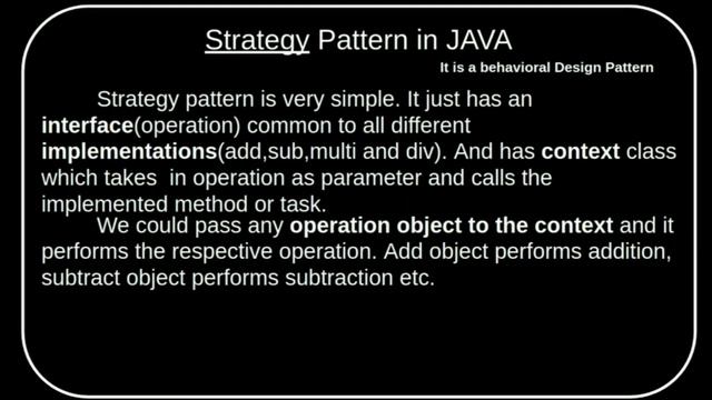 Strategy design pattern in JAVA | BEHAVIORAL DESIGN PATTERN смотреть онлайн