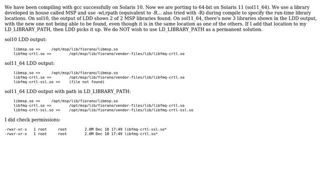 DevOps & SysAdmins: LDD cannot find library on sol11_64 bit смотреть онлайн