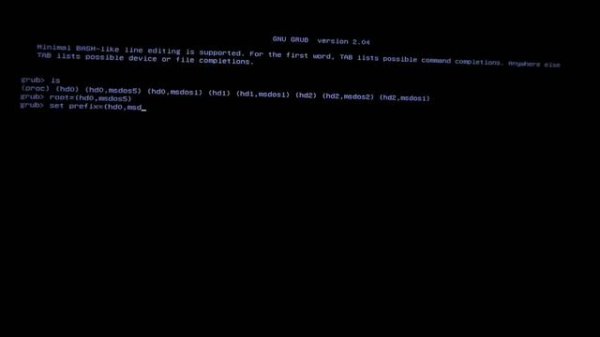 Minimal BASH like line editing is supported GRUB Error - ubuntu Linux fix