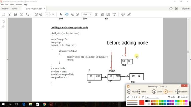 Insert Node at any position in Linked List Data Structures and Algorithms in c++ Urdu Hindi trie смотреть онлайн