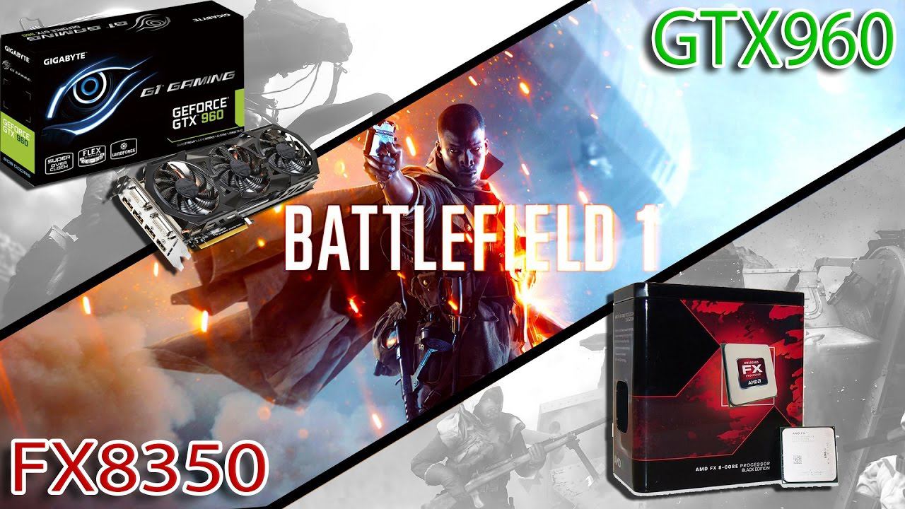 Test Battlefield 1 - FX8350 OC4,6GHz + Gigabyte G1 960GTX 4GB (1920х1080) смотреть онлайн