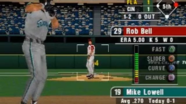 MLB 2002 PS1 Gameplay Florida Marlins at Cincinnati Reds смотреть онлайн