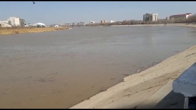 Атырау - Река Урал в марте 2023 года смотреть онлайн