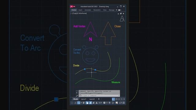 Spline, Polyline, Divide, Measure - AutoCAD Tutorial #architecture #autocad смотреть онлайн