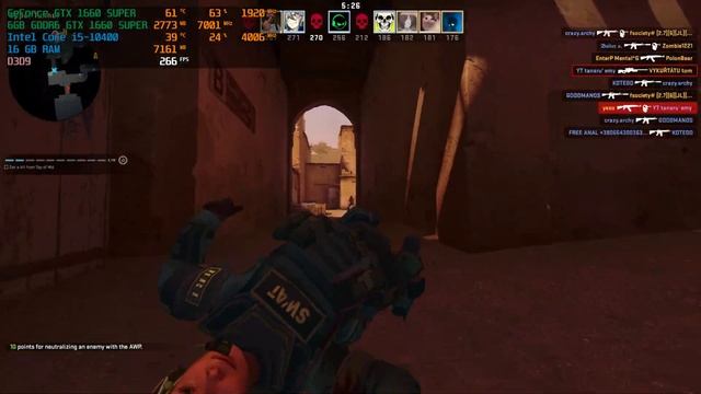 CS GO - GTX 1660 SUPER i5-10400 смотреть онлайн
