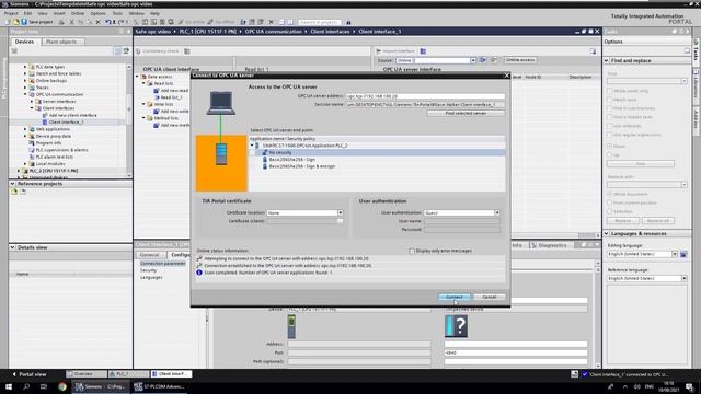 Siemens S7-1500 Flexible F-link over OPC-UA смотреть онлайн