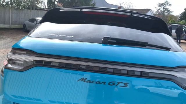 2021 71 PORSCHE MACAN GTS IN MIAMI BLUE WITH FULL BLACK LEATHER INTERIOR смотреть онлайн