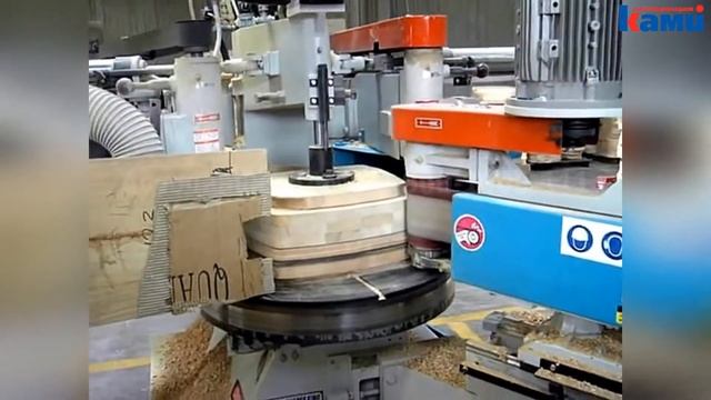Копировально фрезерный станок QUADRO LH 28 | Фрезерование пакета деревянных заготовок смотреть онлайн