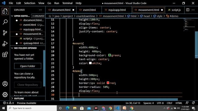 MouseOver and MouseOut Events in JavaScript|Learn JavaScript смотреть онлайн