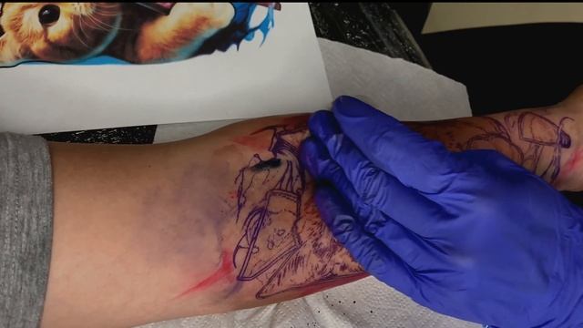 Tattoo process | Процесс создания татуировки смотреть онлайн