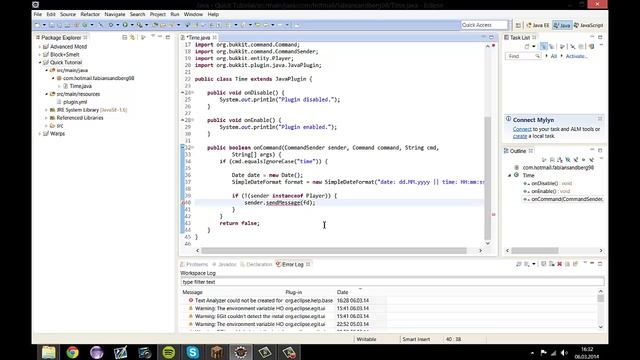 Quick Ones - Bukkit plugin tutorial - Getting Real World Time. смотреть онлайн