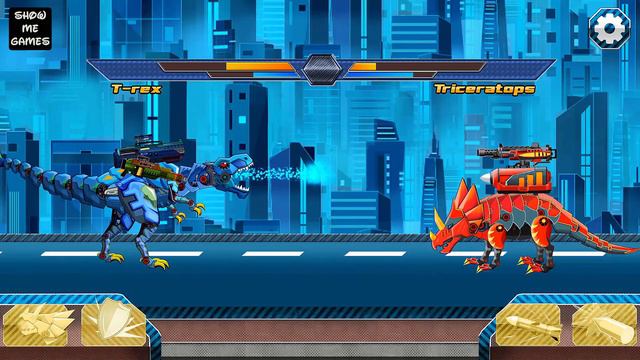 Dinosaur Robot Wars - T-REX & Triceratops - Assemble & Fight - Full Game Play - 1080 HD смотреть онлайн