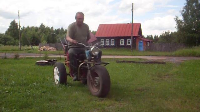 испытания трицыкла из мотоблока. смотреть онлайн
