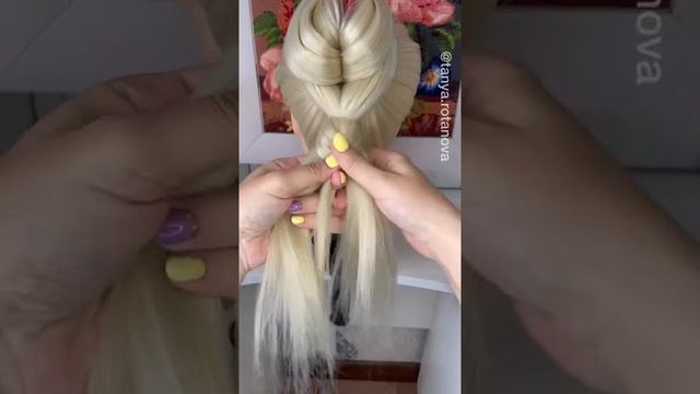 Красивая Прическа при помощи карандаша